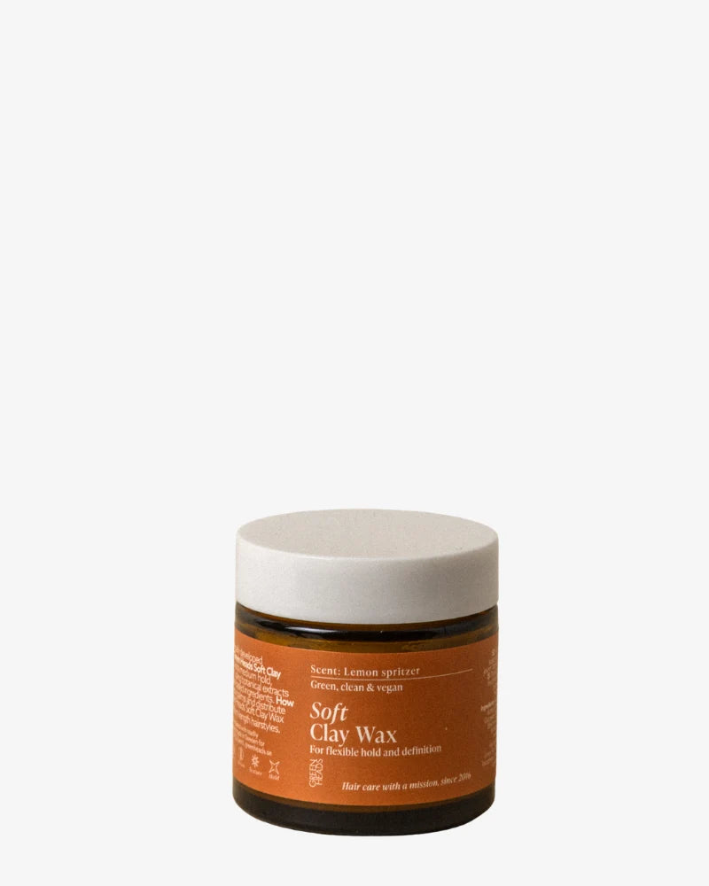 Green Heads Soft Clay Wax – flexibelt hårvax med lera, 60 ml