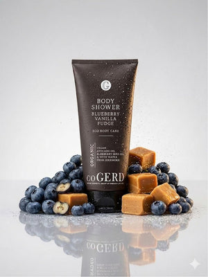 c/o Gerd Body Shower Blueberry Vanilla Fudge bland blåbär och kola
