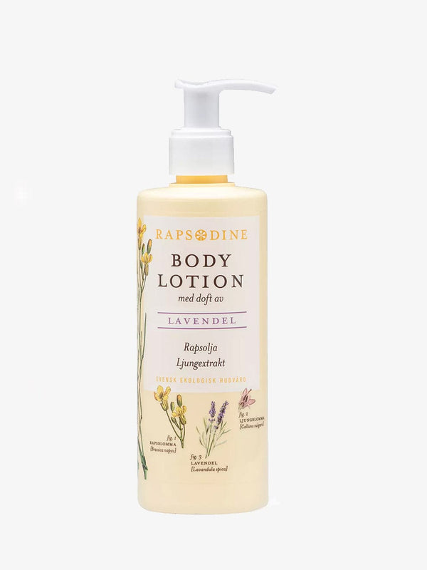 Rapsodine Bodylotion i pumpflaska, framifrån