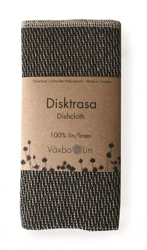 Växbo Lin disktrasa i lin, svart