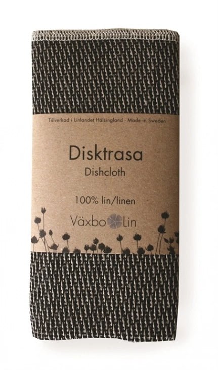 Växbo Lin disktrasa i lin, svart