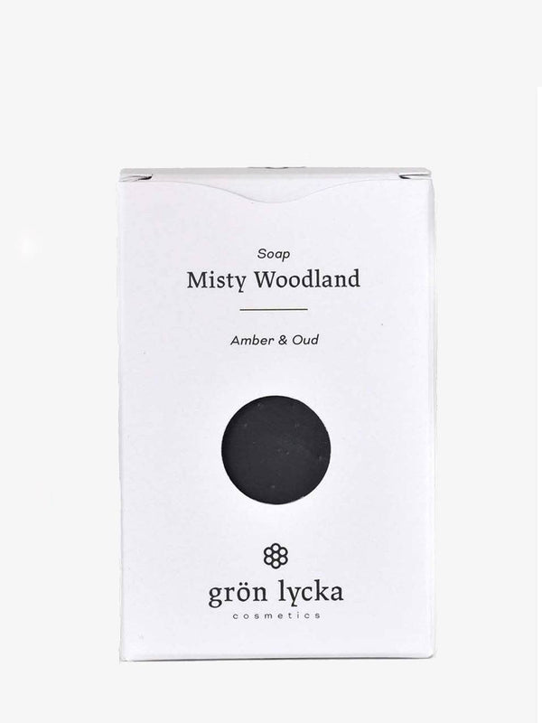 Grön Lycka Misty Woodland ekologisk tvål i förpackning
