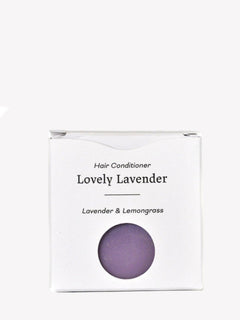 Grön Lycka Lovely Lavender balsamkaka för torrt eller lockigt hår i förpackning