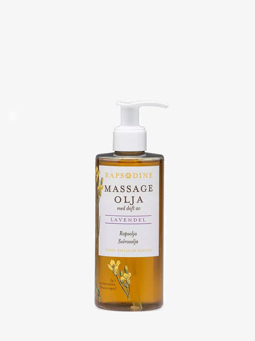 Rapsodine massageolja Lavendel i pumpflaska, 250 ml