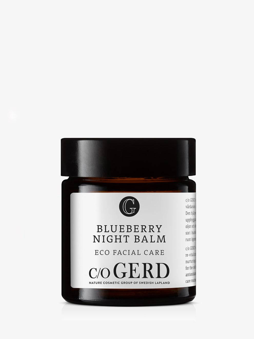 c/o Gerd - Blueberry Night Balm - Nattlig fuktkur för extra fukt - 11hektar