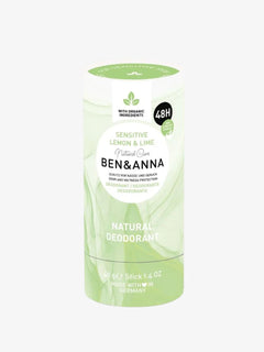 Ben & Anna deodorant Sensitive Lemon & Lime i ljusgrön papperstub