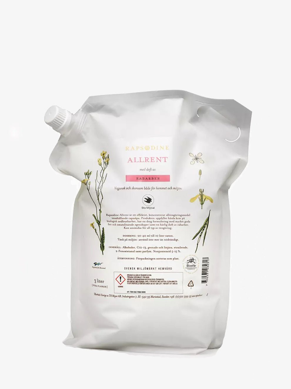 Rapsodine - Allrent högkoncentrerad - Doft av rabarber - Refill 3 liter - 11hektar