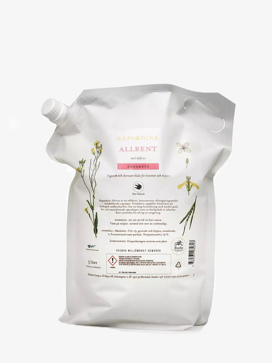 Rapsodine - Allrent högkoncentrerad - Doft av rabarber - Refill 3 liter - 11hektar