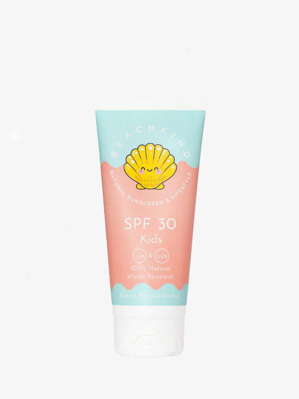Beachkind mineralsolskydd för barn SPF 30 i rosa tub med turkos kork, 100 ml