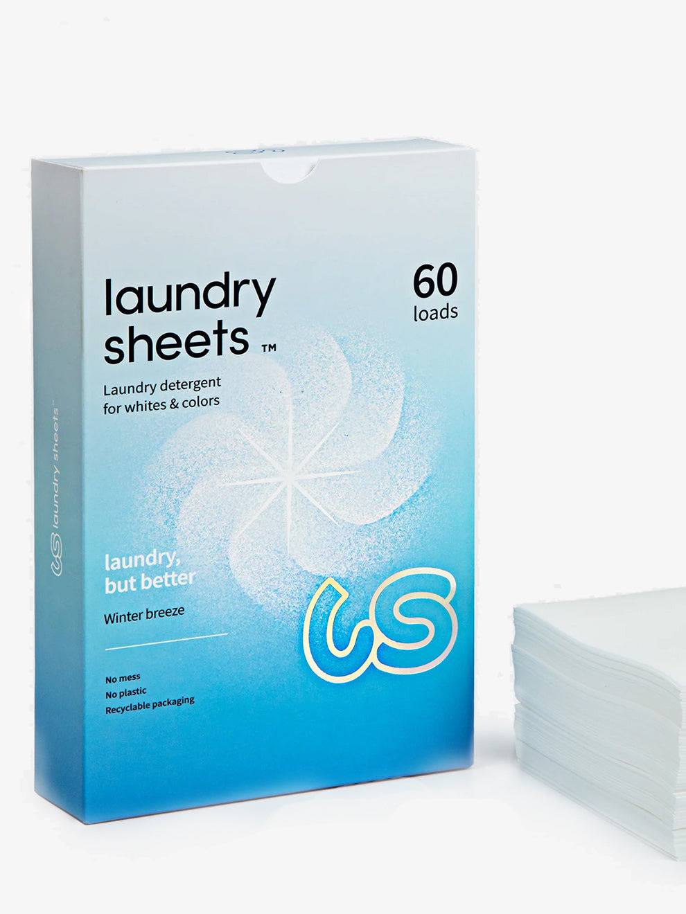 Laundry Sheets tvättark Winter Breeze i blå och vit förpackning