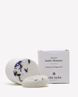 Grön Lycka schampokaka Sunlit Shimmer med förpackning